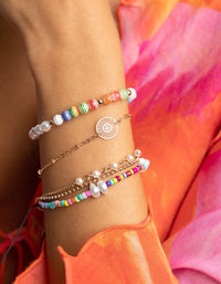 Colourful Bead and Pearl Bracelet Pack - link has visual effect only