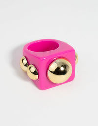 Pink and Gold 90s Ring - link has visual effect only