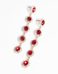 Rose Gold Circle Drop Earrings - link has visual effect only