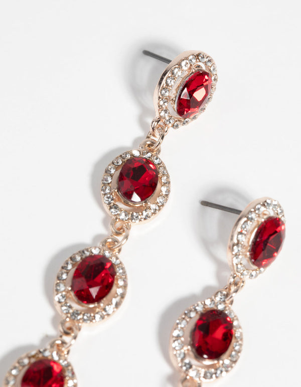Rose Gold Circle Drop Earrings