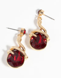 Gold Snake Wrap Drop Earrings - link has visual effect only