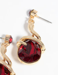 Gold Snake Wrap Drop Earrings - link has visual effect only