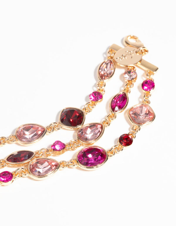 Gold Mixed Marquise Bracelet