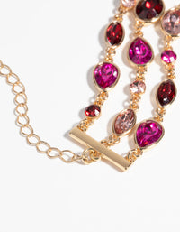 Gold Mixed Marquise Bracelet - link has visual effect only