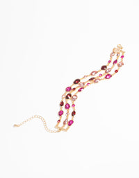 Gold Mixed Marquise Bracelet - link has visual effect only