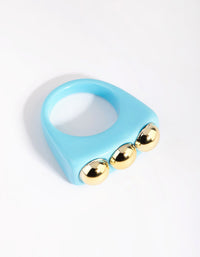 90s Blue and Gold Ring - link has visual effect only