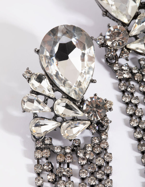 Matte Diamante Drop Earrings