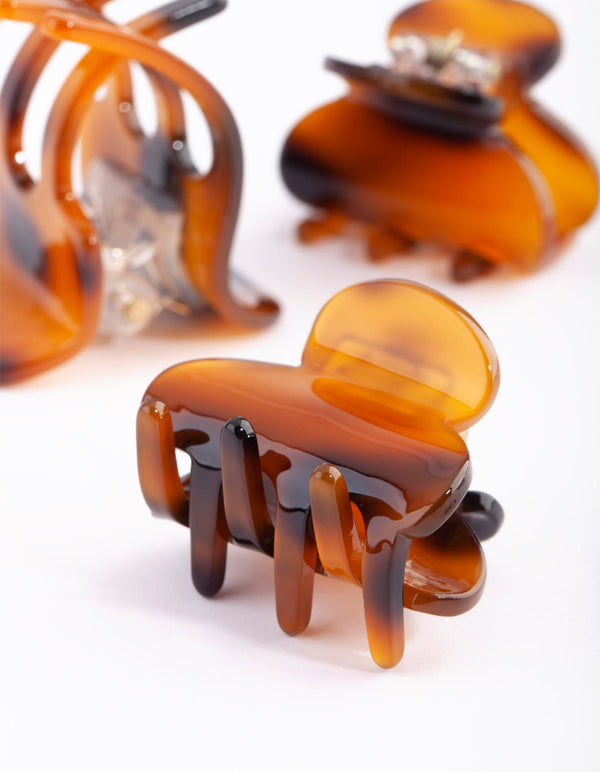 Brown Plastic Claw Pack