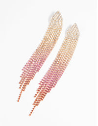 Red and Gold Diamante Earrings - link has visual effect only
