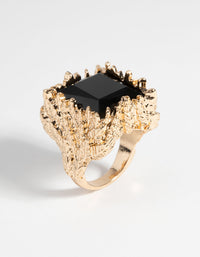 Gold and Black Stone Ring - link has visual effect only