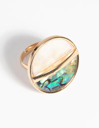 Gold and Marble Iridescent Ring - link has visual effect only