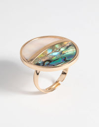 Gold and Marble Iridescent Ring - link has visual effect only