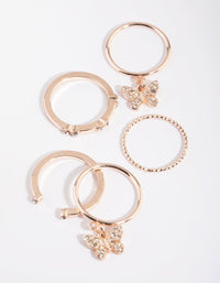 Rose Gold Butterfly Ring Pack - link has visual effect only