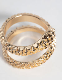 Gold Textured Snake Ring - link has visual effect only