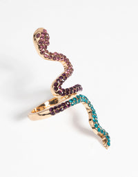 Purple and Blue Stone Snake Ring - link has visual effect only