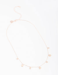 Rose Gold Disc Charm Necklace - link has visual effect only