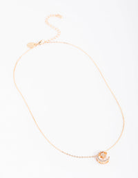 Gold Floating Moon Necklace - link has visual effect only