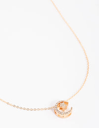 Gold Floating Moon Necklace - link has visual effect only