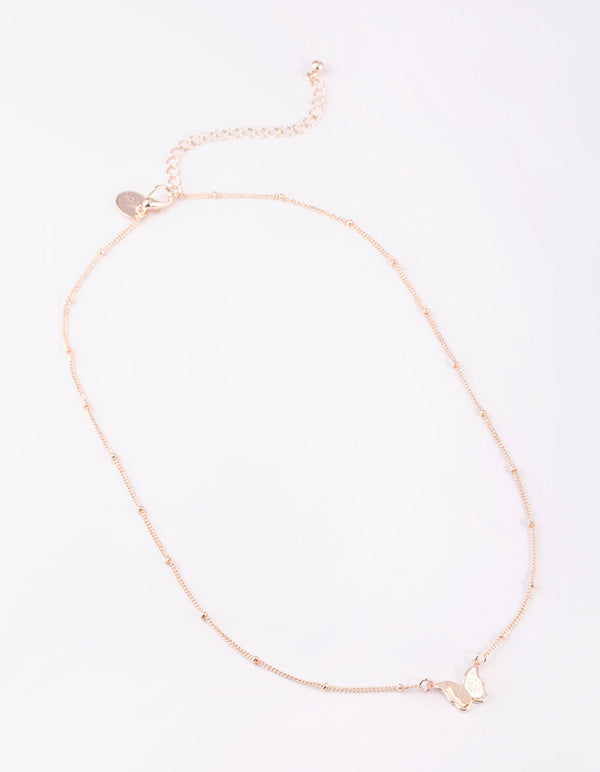 Rose Gold Butterfly Necklace