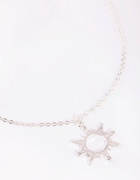 Silver Sun Necklace - link has visual effect only