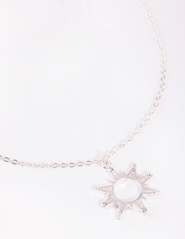Silver Sun Necklace