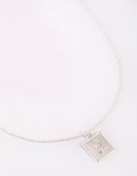 Silver Rose Pendant Necklace - link has visual effect only