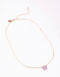 Gold Butterfly Necklace - link has visual effect only