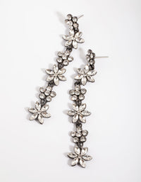 Funmetal Flower Chain Drop Earrings - link has visual effect only