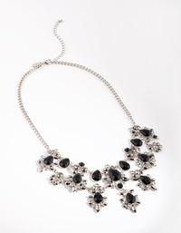 Gunmetal Marquise Diamante Necklace - link has visual effect only