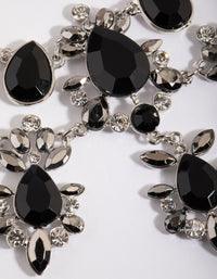 Gunmetal Marquise Diamante Necklace - link has visual effect only