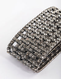 Gunmetal Diamante Mesh Bracelet - link has visual effect only