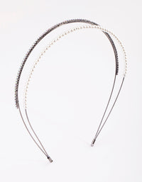Gold Pearl and Diamante Alice Band - link has visual effect only