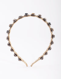 Thread Wrapped Diamante Alice Band - link has visual effect only