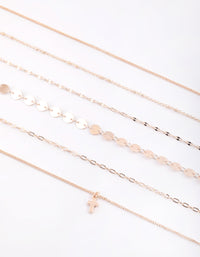 Rose Gold Cross Choker Necklace - link has visual effect only