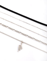 Silver Snake Charm Choker Necklace - link has visual effect only