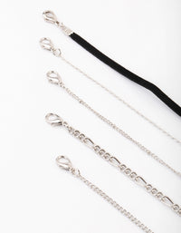 Silver Snake Charm Choker Necklace - link has visual effect only