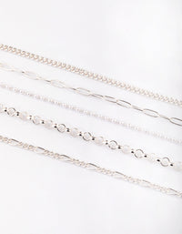 Silver Pearl Choker Necklace - link has visual effect only