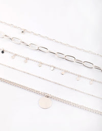 SIlver Cord Choker Necklace - link has visual effect only