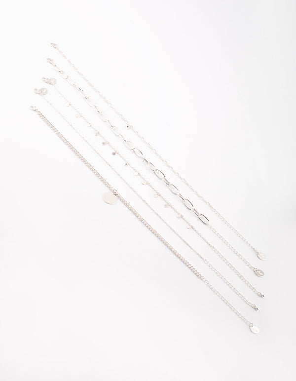 SIlver Cord Choker Necklace