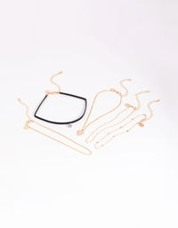 Gold Heart and Diamante Choker Necklace - link has visual effect only
