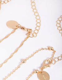 Gold Heart and Diamante Choker Necklace - link has visual effect only