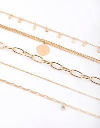 Gold Disc Choker Necklace - link has visual effect only