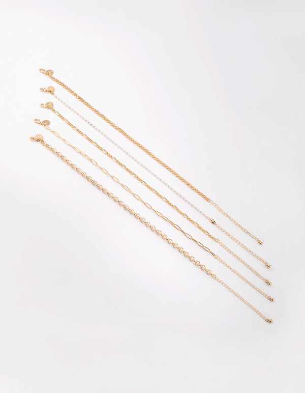 Gold Pearl Choker Necklace