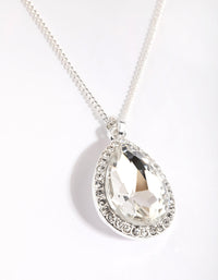 Silver Diamante Layered Necklace - link has visual effect only