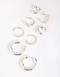 Silver Diamante Cuff Earring Stack Pack - link has visual effect only