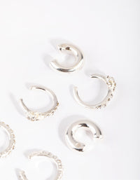 Silver Diamante Cuff Earring Stack Pack - link has visual effect only