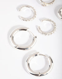 Silver Diamante Cuff Earring Stack Pack - link has visual effect only