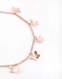 Rose Gold Butterfly Chain Anklet - link has visual effect only