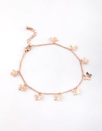 Rose Gold Butterfly Chain Anklet - link has visual effect only