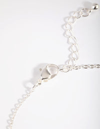 Silver Diamante Chain Anklet - link has visual effect only